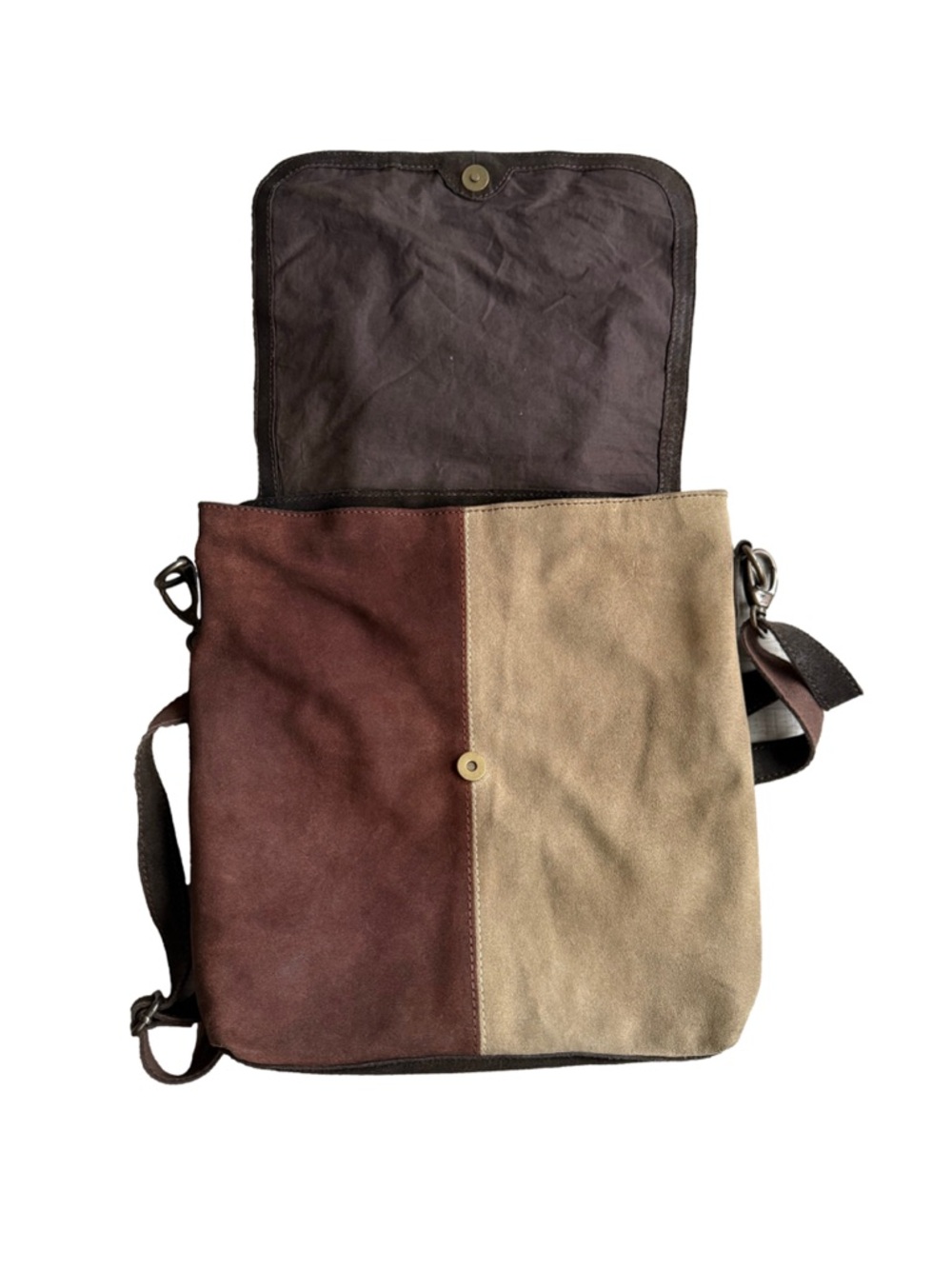 WE THE FREE FREE PEOPLE PARIS CONVERTIBLE LEATHER BACKPACK — SUEDE COLORBLOCK - Picture 3 of 8
